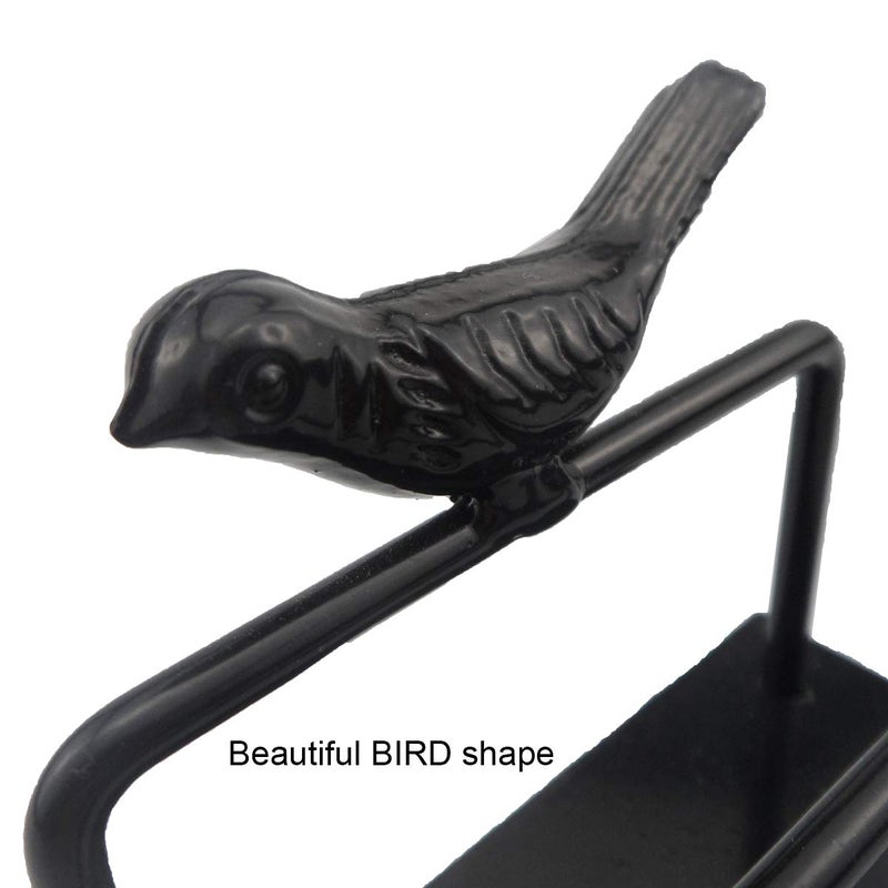 enyuwlcm Metal Desktop Card Holder for Desk Decorative Business Card Display Stand for Countertop Bird Design Black 1 Pack - Image 3